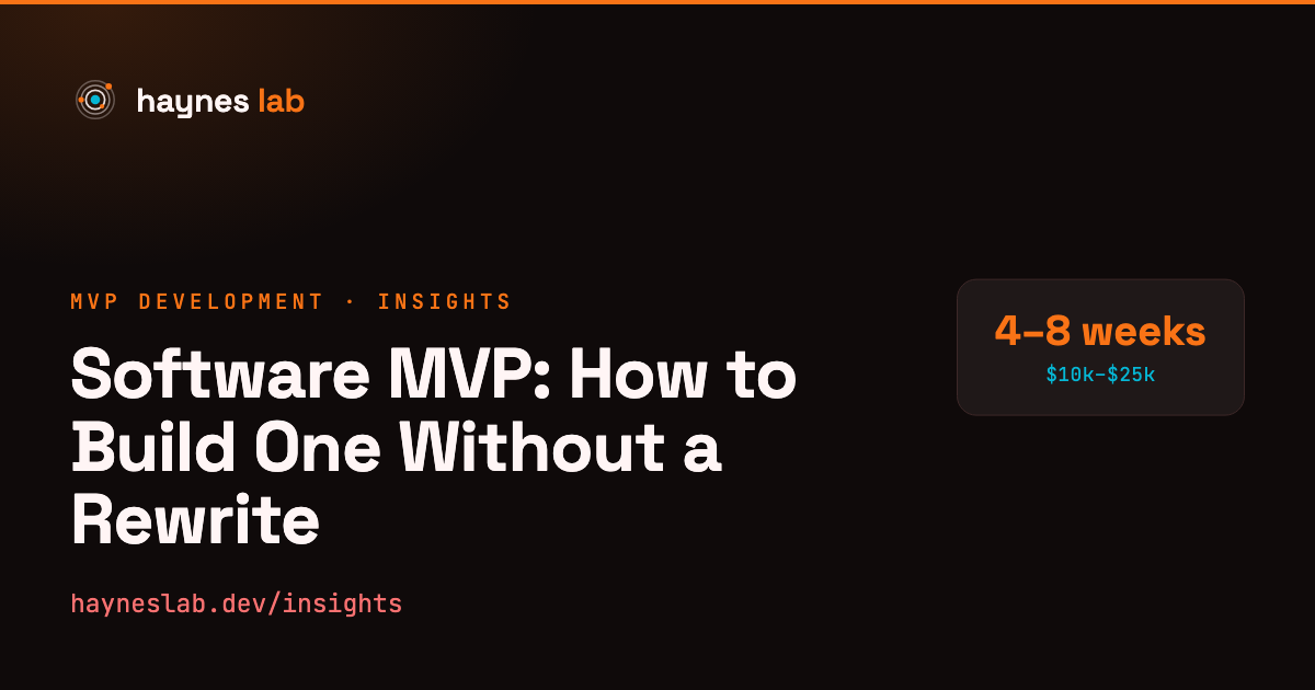 Software MVP: How to Build One Without a Rewrite